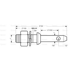 Sworzeń 22x146mm, Wielkość gwintu 1''x51mm Kat. 1 