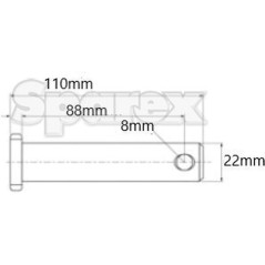 Sworzeń 22x88mm Kat. 1 