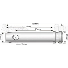 Sworzeń 22x95mm Kat. 1