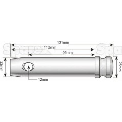 Sworzeń 22x95mm Kat. 1 Ciężki Wersja 