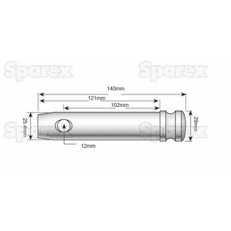 Sworzeń 25x102mm Kat. 2