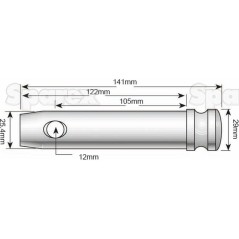 Sworzeń 25x102mm Kat. 2 Ciężki Wersja 