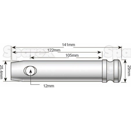 Sworzeń 25x105mm Kat. 2