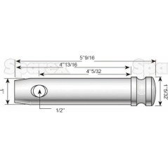 Sworzeń 25x105mm Kat. 2 