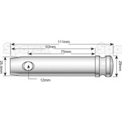 Sworzeń 25x75mm Kat. 2