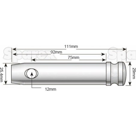 Sworzeń 25x75mm Kat. 2