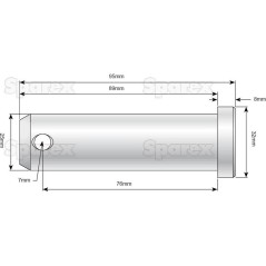 Sworzeń 25x76mm Kat. 2