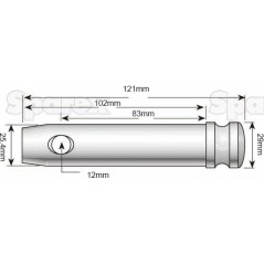 Sworzeń 25x83mm Kat. 2 