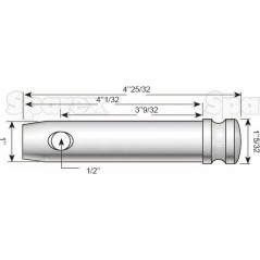 Sworzeń 25x83mm Kat. 2 Ciężki Wersja 