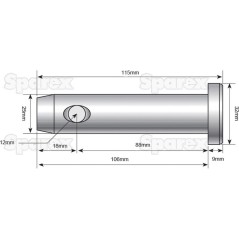 Sworzeń 25x88mm Kat. 2