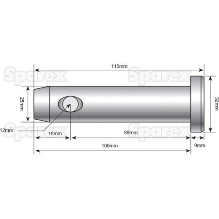 Sworzeń 25x88mm Kat. 2