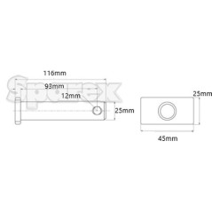 Sworzeń 25x93mm Kat. 2