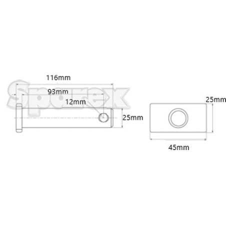 Sworzeń 25x93mm Kat. 2