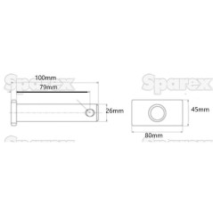 Sworzeń 26x79mm Kat. 26mm 