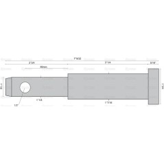 Sworzeń 28 - 36x185mm, Wielkość gwintu Kat. 2/3 