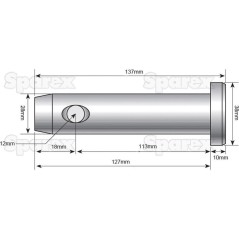 Sworzeń 28x113mm Kat. 2