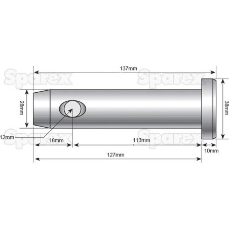 Sworzeń 28x113mm Kat. 2