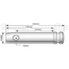 Sworzeń 28x115mm Kat. 2 Ciężki Wersja 