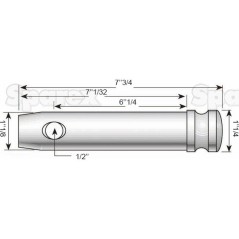 Sworzeń 28x178mm Kat. 2 Ciężki Wersja 