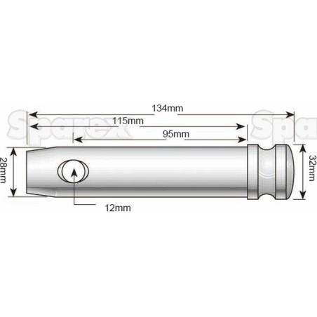 Sworzeń 28x95mm Kat. 2