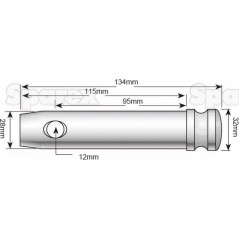 Sworzeń 28x95mm Kat. 2 Ciężki Wersja 