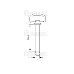 Sworzeń z łańcuszkiem i zawleczką 25x183mm 