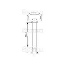 Sworzeń z łańcuszkiem i zawleczką 25x183mm Ciężki Wersja 