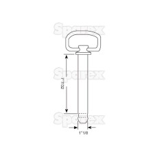 Sworzeń z łańcuszkiem i zawleczką 28.6x183mm 