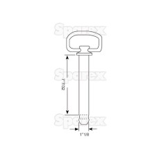 Sworzeń z łańcuszkiem i zawleczką 28.6x183mm Ciężki Wersja 