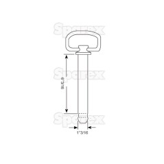 Sworzeń z łańcuszkiem i zawleczką 30x157mm Ciężki Wersja 