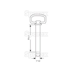 Sworzeń z łańcuszkiem i zawleczką 38x190mm Ciężki Wersja 