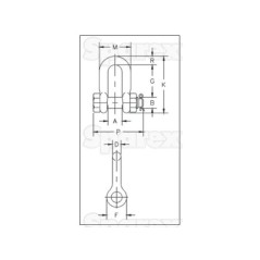 Szekla na śrubę do łańcucha G2150 - Bezpieczne obciążenie robocze: 2T, Rozmiar: 1/2'' 