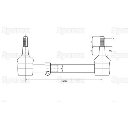 Drążek układu kierowniczego, Długość: 1250mm