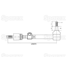 Drążek układu kierowniczego, Długość: 810mm 