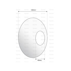 Talerz do wałka, Śr. wewn. ( cale): 40mm, Średnica zewnętrzna (mm): 125mm. 