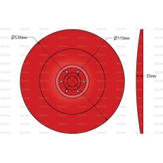 Talerz ślizgowy - Średn. Zewn. :530mm, - Zastępuje Galfre, Niemeyer Zastępuje: 014472