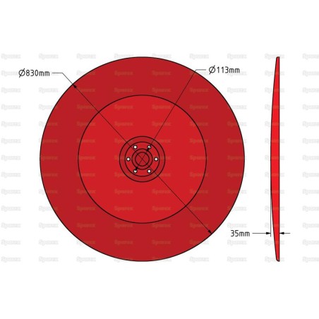 Talerz ślizgowy - Średn. Zewn. :830mm, - Zastępuje Galfre, Niemeyer Zastępuje: 014470