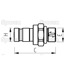 Test Nipple M14 x 1.50 