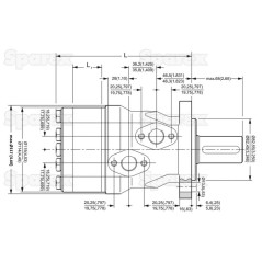 Trale silnik hydrauliczna OMH200 200cc/rev z 32mm Cylindryczny wału 