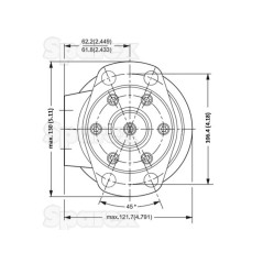 Trale silnik hydrauliczna OMH200 200cc/rev z 32mm Cylindryczny wału 