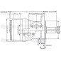 Trale silnik hydrauliczna OMR100 100cc/rev z 25mm Cylindryczny wału