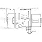 Trale silnik hydrauliczna OMR125 125cc/rev z 25.4mm Wielowypustowy wału