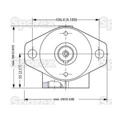 Trale silnik hydrauliczna OMR125 125cc/rev z 25mm Cylindryczny wału 