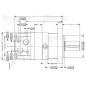 Trale silnik hydrauliczna OMS100 100cc/rev z 32mm Cylindryczny wału