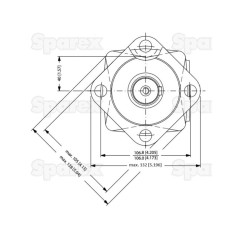 Trale silnik hydrauliczna OMS315 315cc/rev z 32mm Cylindryczny wału 