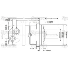 Trale silnik hydrauliczna OMT250 250cc/rev z 40mm Cylindryczny wału 