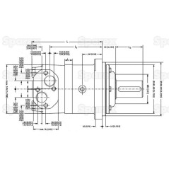 Trale silnik hydrauliczna OMV800 800cc/rev z 50mm Cylindryczny wału 