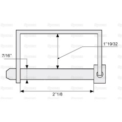 Trzpień zabezpieczjący na wał, Sworzeń Ø11mm x 54mm 