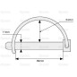 Trzpień zabezpieczjący na wał, Sworzeń Ø11mm x 89mm