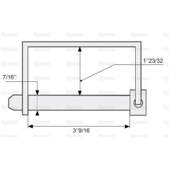 Trzpień zabezpieczjący na wał, Sworzeń Ø11mm x 90mm 